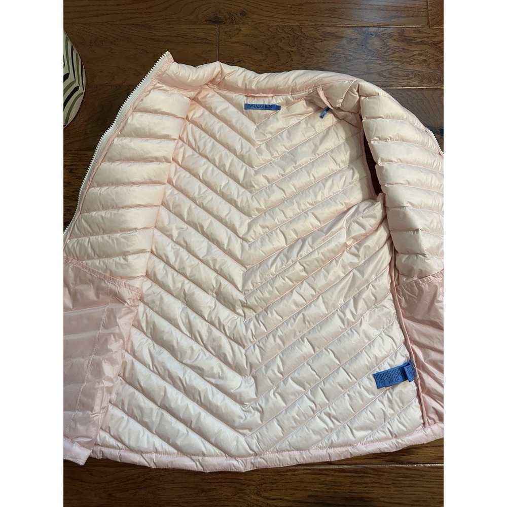 J.McLaughlin Womens Pink Goose Down Puffer Vest Size Large Full Zip Lightweight - Picture 8 of 11
